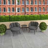 Ensemble de chaises de jardin modernes et durables en rotin tressé, en PEHD, imperméables et légères, pour l'extérieur, la terrasse, la chambre, la salle à manger et l'hôtel
