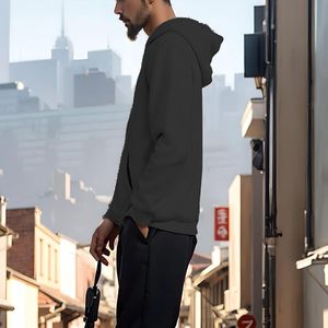 Sudadera con Capucha Clásica para Hombre, Cómoda para el Día a Día, Corte Holgado, Premium - Product Image 5