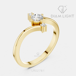 Bague élégante en diamant de laboratoire taille ronde 0,25 carat en or blanc 14 carats, certifiée IGI, couleur F+, clarté VS+, bijoux fins pour femme, cadeau - Product Image 6
