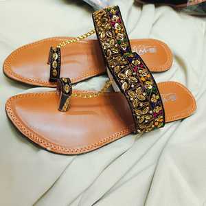 Sandalias Planas para Mujer, Diseño 2026, Estilo Indio Punjabi, Transpirables, Antideslizantes, para Bodas, Fiestas y Eid - Product Image 1