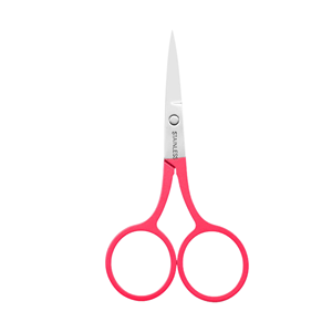 Ciseaux à sourcils droits en acier inoxydable de haute qualité avec poignée confortable pour la coupe de cheveux et les soins de beauté - Product Image 1