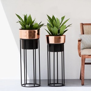 Maceta Metálica de Alambre, Diseño Moderno Abierto, Decorativa, para Plantas de Interior y Exterior, Jardín, Hogar, Balcón, Sala de Estar - Product Image 4