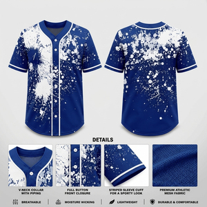 Men's Sublimation Baseball Jersey Breathable Team <b>Shirt</b> Wholesale Supplier Factory Direct - Product Image 2