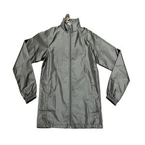 Veste décontractée coupe-vent pour homme, couleur unie, manches régulières, col montant, fermeture éclair, polyester, vêtement d'automne - Product Image 6