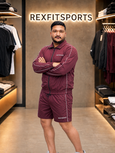 REXFIT SPORTS 2026 Custom Nylon <b>Jacket</b> and Shorts Set Full Zip Sports Tracksuit for Training Casual Wear and Outdoor Activities - Product Image 4
