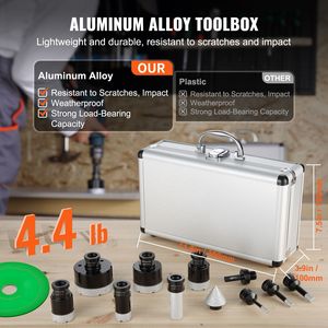 Set di 8 punte diamantate per trapano, diametri 6/8/10/25/35/38/50/65mm, kit sega a tazza diamantata per muratura e cemento, include punta a dita - Product Image 5