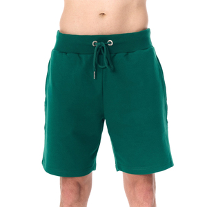 Shorts Bermuda en coton vert uni pour homme, taille à cordon, vêtements décontractés - Product Image 1