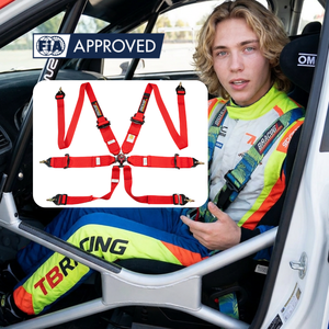 Cinturón de Seguridad Deportivo de 6 Puntos con Arnés de Carreras FIA de Color Personalizado para Uso en Vehículos de Alto Rendimiento en Pistas de Carreras - Product Image 2