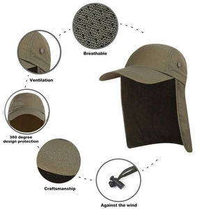 UV Protection Sun Cap Ventilated Lightweight Outdoor <b>Hat</b> Quick Dry Sports Headwear Adjustable Fit For <b>Summer</b> Activities OEM ODM - Product Image 6