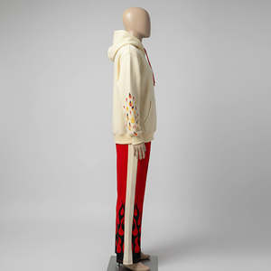 ชุดวอร์มสตรีทแวร์ผ้าฝ้าย 100% พิมพ์ลายตามสั่ง ระบายอากาศได้ดี เสื้อฮู้ดดี้แบบแพทช์เวิร์ค กางเกงจ็อกเกอร์ทรงขาบานแบบยูนิเซ็กซ์ - Product Image 6