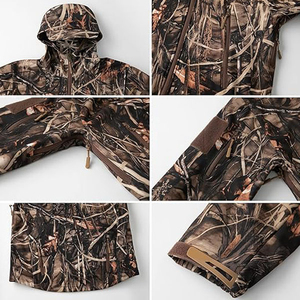 Nouveaux sweats à capuche de chasse d'hiver personnalisés 2024, 100 % coton polaire, quart de zip, imperméables, surdimensionnés, écologiques, haute qualité - Product Image 6
