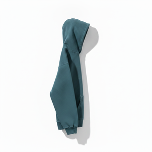 Sweat-shirt à capuche surdimensionné pour homme en coton vert French Terry, pull décontracté avec poche avant et imprimé craquelé, idéal pour l'hiver - Product Image 5