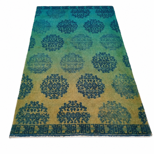 Tapis en jute vintage à motif floral, tapis décoratif au look naturel pour la maison, le salon, la chambre à coucher - Product Image 4