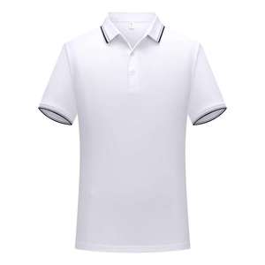 Polo de Manga Corta Blanco para Hombre, Corte Regular, Algodón Piqué, Diseño Sólido con Botones, Estilo Casual - Product Image 1