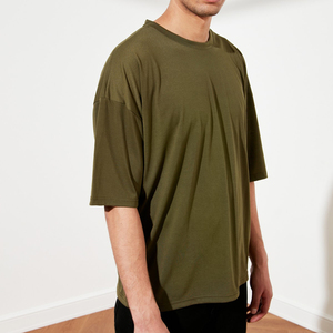 250gsm Drop Shoulder Heavyweight T-shirt Blank Cotton Streetwear Boxy Fit Oversized <b>Tshirt</b> Mens Custom Rib Neck <b>TShirts</b> for Men - Product Image 6