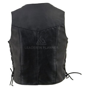 เสื้อกั๊กหนังระบายอากาศสำหรับผู้ชายเสื้อกั๊กหนัง100% วัสดุทนทาน - Product Image 2