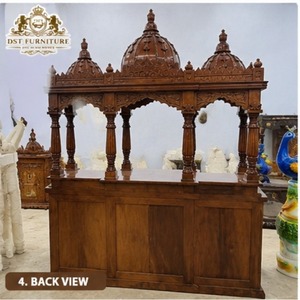 Compre Mueble de Madera de Teca para Templo Siddhivinayak, Desmontable, Tamaño Personalizado, Madera Maciza Tallada a Mano, Fabricante de Gabinetes para Pooja Ghar, EE. UU. - Product Image 2