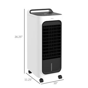 Ventilatore Rinfrescante Oscillante con Telecomando e Timer, Unità Umidificatore ad Acqua con Pacchi Ghiaccio per Raffreddamento Ambiente - Product Image 3