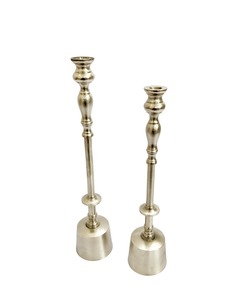 Candelabro de Aluminio Plateado, Portavelas Metálico, Soporte para Velas Tipo Baqueta, para Decoración de Mesa en Bodas y Hogar - Product Image 4