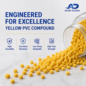 เม็ดพลาสติก PVC สีเหลือง รุ่น AD K-Y50 ที่ผ่านการตรวจสอบสูตรแล้ว สำหรับการตรวจสอบการขึ้นรูปก่อนสั่งซื้อจำนวนมาก An Dat Plastic - Product Image 2