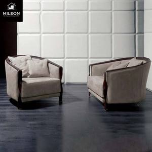 <span class=keywords><strong>Fauteuil</strong></span> de salon de luxe élégant et moderne en tissu sur mesure de haute qualité avec repose-pieds en acier inoxydable - Product Image 2