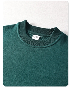 Sweat-shirt en molleton doux et épais 320 g/m² en coton pour homme, coupe oversize à col rond - Product Image 5