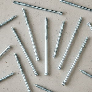 Tornillos para Madera de Doble Rosca Métricos/Pulgadas M6-M12, Cabeza Ranurada, Rosca Parcial, Clase 4.8 6.8, Acero al Carbono Zincado DIN PDC - Product Image 1