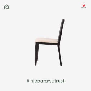 Silla de Comedor Yuki Simple de Madera de Teca y Ratán con Asiento Tapizado para Cafetería, Restaurante, Hotel, Venta al por Mayor en Indonesia - Product Image 3