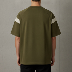 100% Cotton Oversized Drop Shoulder Long Short Sleeve Men's T-<b>Shirt</b> High Quality Eco-Friendly Anti-Pilling Heavyweight 220g Mock - Product Image 6