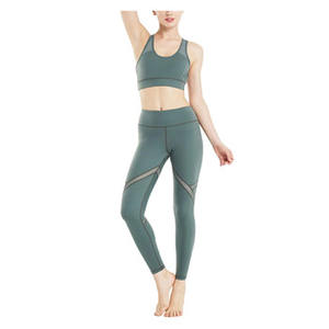 Conjunto deportivo modesto para mujer, transpirable, para yoga, con diseño sólido, ropa deportiva para gimnasio. - Product Image 5