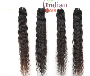 Paquetes económicos de cabello humano indio natural ondulado de 100g, liso, con doble cutícula alineada, onda profunda, color negro para mujer. - Product Image 5