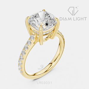 4.015CT <b>Cushion</b> Cut Lab Grown Diamond <b>Ring</b> in 14K White Gold with IGI Certified F+ Color VS+ Clarity Elegant New Engagement <b>Ring</b> - Product Image 4