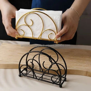 ที่ใส่กระดาษเช็ดปากโลหะคุณภาพพรีเมียมสำหรับตกแต่งโต๊ะอาหารในครัว ฐานแข็งแรง ทนทาน ใช้งานได้ยาวนาน - Product Image 1