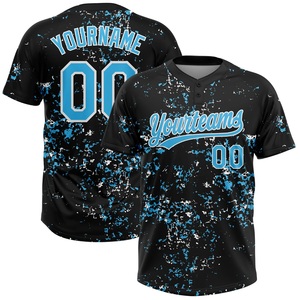<b>Elite</b> Black Blue Softball Team Jersey Premium Polyester Athletic Sportswear Custom Team Branding Player Name Number Manufacture - Product Image 1