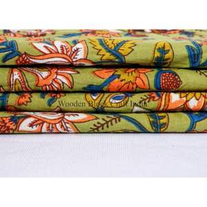 ผ้าฝ้ายแท้ 100% เป็นมิตรกับสิ่งแวดล้อม ทอจากเส้นด้าย 60S60S น้ำหนักเบา พิมพ์ลายบล็อก แห้งเร็ว ระบายอากาศได้ดี สำหรับผู้หญิงและเด็กผู้หญิง - Product Image 6