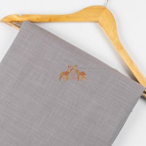 Tissu en coton slub de haute qualité, coton naturel teint uni, personnalisé pour la décoration intérieure - Product Image 5