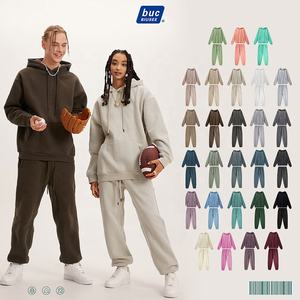 Vêtements d'automne pour hommes, sweat-shirt en molleton technique à contraste de couleur, ensemble deux pièces avec capuche, vêtements de sport décontractés - Product Image 6