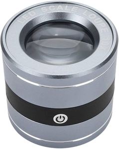 Loupe à échelle LED 10X, loupe en aluminium et verre, lentille grossissante, outil d'inspection portable - Product Image 1