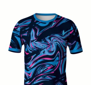 Fashion Sublimation Round Neck Short Sleeve T-<b>Shirt</b> <b>100</b>% <b>Polyester</b> Jersey 180 Grams Comfortable Everyday Streetwear - Product Image 4