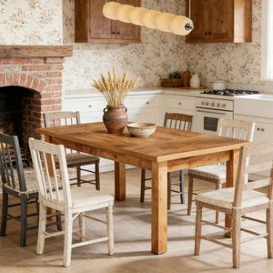 Tavolo da Pranzo Solido Ovale Assemblato con Motivo Rettangolare in Pietra Sinterizzata Effetto Marmo - Product Image 5