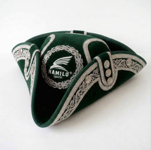 Sombrero de Vaquero Francés de Fieltro de Lana de Alta Calidad con Diseño Único, Sombrero Tricorne Negro para Hombre, Sombreros Triangulares, Guardia de Honor, Sombrero Napoleón - Product Image 4