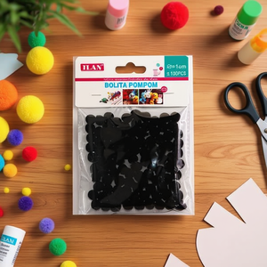 Palline di Natale Ilan 1.0 Cm Nere 100 Pezzi per Decorazioni Artigianali - Product Image 2