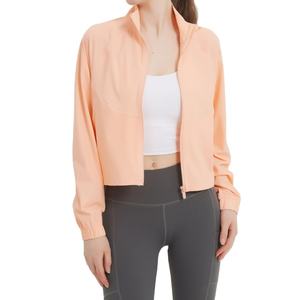 Hauts de sport ajustés pour femmes, manches longues, veste de yoga avec fermeture éclair, vêtements de sport, veste de course et de yoga pour femmes - Product Image 4