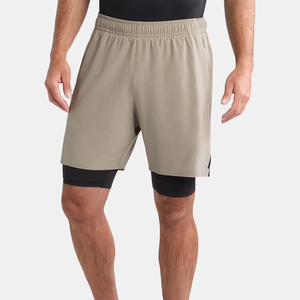 Breathable Fabric Gym Fitness Shorts For Adult 2 In 1 Inner Compression Pocket Double <b>Layer</b> Short For Youth - Product Image 2