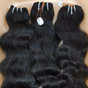 100% cabello humano virgen Indio Extensión de cabello crudo. ondulado natural Remy cabello humano tejido. mejor caída libre Remy - Product Image 6