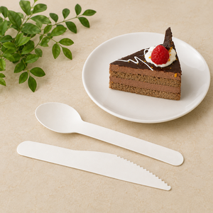 Ensemble de couverts en papier écologiques personnalisés, cuillère, fourchette, couteau jetables écologiques - Product Image 3