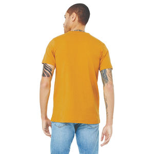 T-shirt d'été en coton pour hommes, coupe ample, col en V, manches courtes, respirant, imprimé, en tissu tricoté uni, design simple, vente en gros - Product Image 3