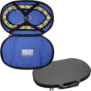 Étui pour collier maçonnique – Imitation cuir noir avec doublure rembourrée douce |   Sac de transport pour francs-maçons (rouge) - Product Image 6