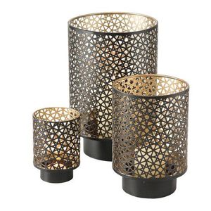 Porte-bougies cylindriques modernes avec découpes géométriques pour la décoration de la maison - Product Image 3