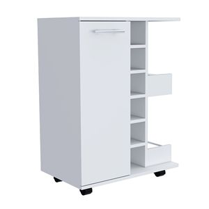 Carrello Bar Tennessee Six-Cubbies con Mobile Singolo e Due Ripiani per Conservazione Liquori - Product Image 3